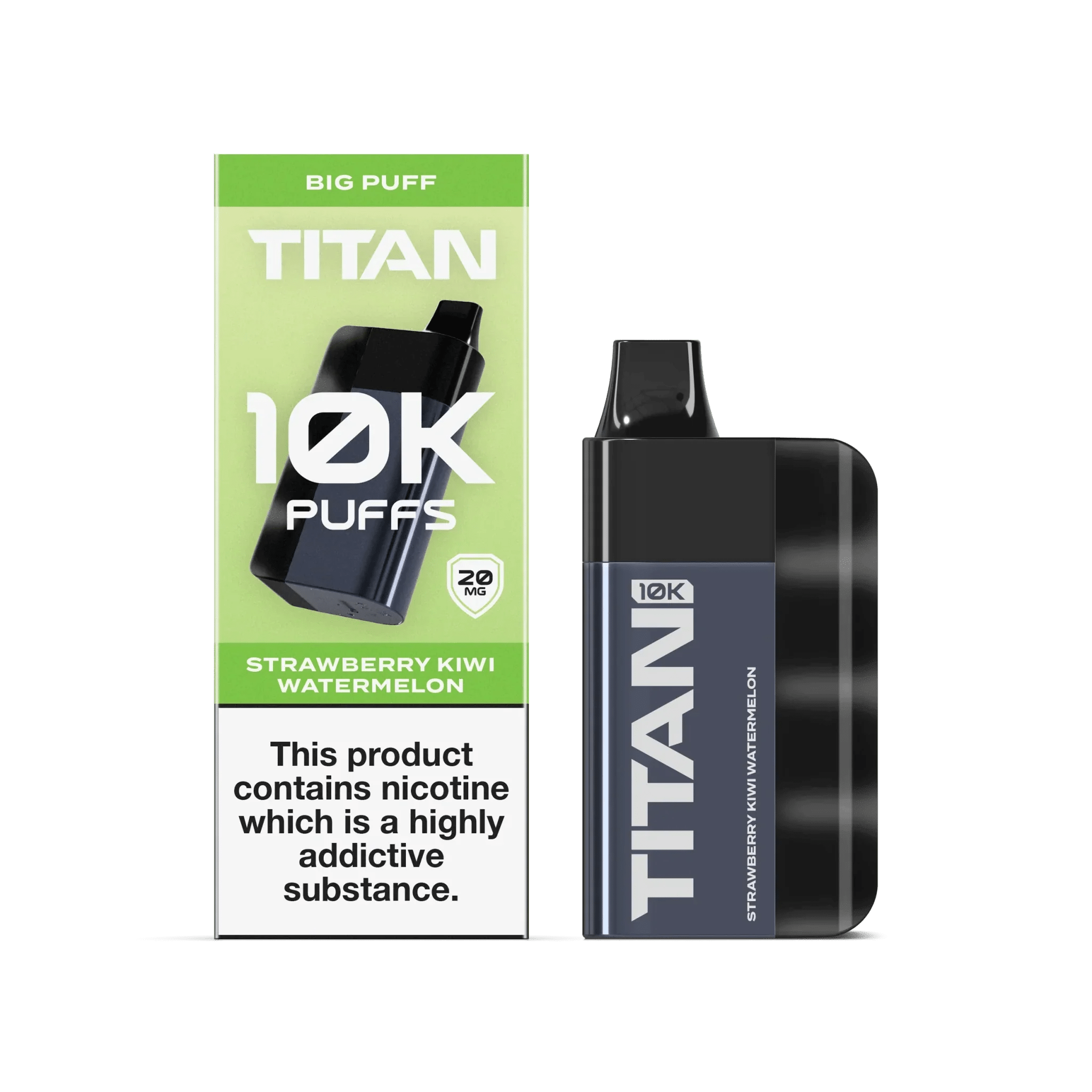 Titan 10K Puffs Disposable Vape Pod Kit Box of 5 - Wolfvapes.co.uk-Strawberry Kiwi