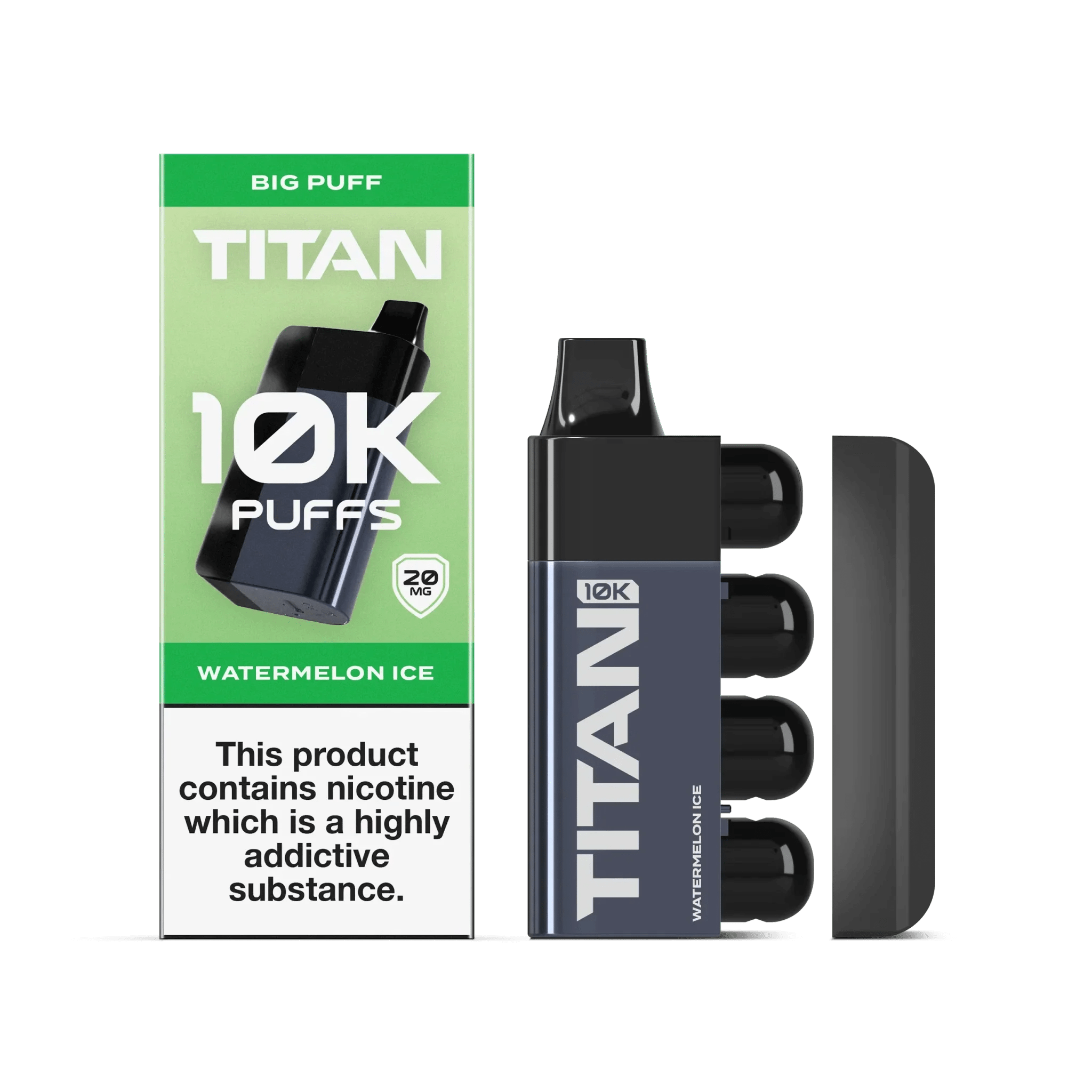 Titan 10K Puffs Disposable Vape Pod Kit Box of 5 - Wolfvapes.co.uk-Watermelon Ice