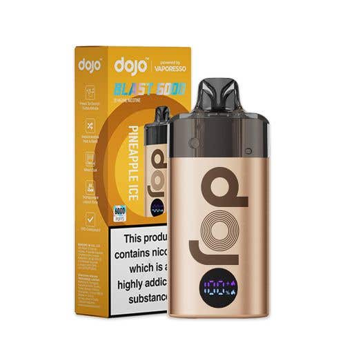 Vaporesso Dojo Blast 6000 Vape Kit Box of 10 - Wolfvapes.co.uk - Gold - Pineapple Ice