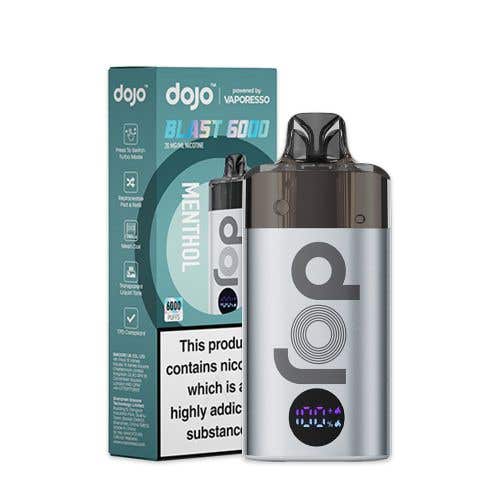 Vaporesso Dojo Blast 6000 Vape Kit Box of 10 - Wolfvapes.co.uk - Silver - Menthol