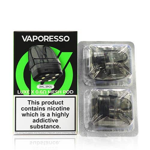 Vaporesso Luxe X Replacement Pods Pack of 2 - Wolfvapes.co.uk - 0.6Ω Mesh Pod