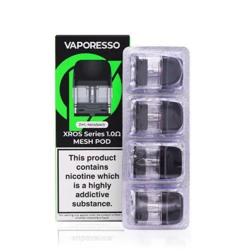 Vaporesso Xros Replacement Pods ( Pack of 4) - Wolfvapes.co.uk - 1.0 Ohm Mesh