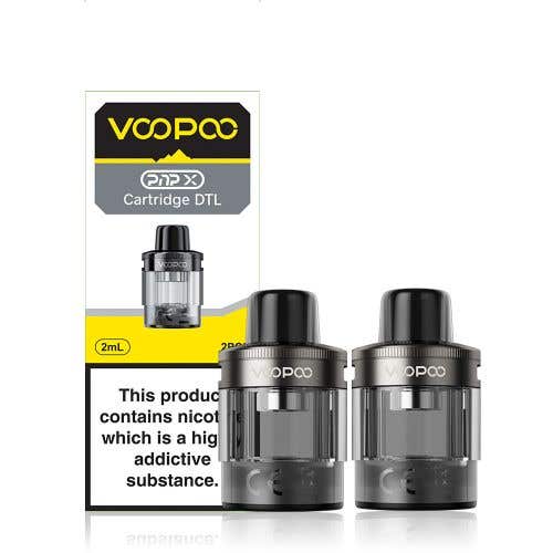 Voopoo PnP X MTL + DTL Replacement Pod Cartridges - Pack of 2 - Wolfvapes.co.uk - Grey