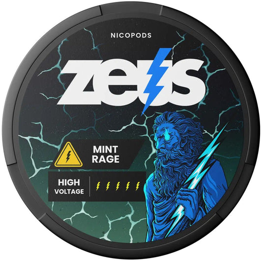 Zeus Nicotine Pouches - Pack of 10 - Wolfvapes.co.uk - Mint Rage