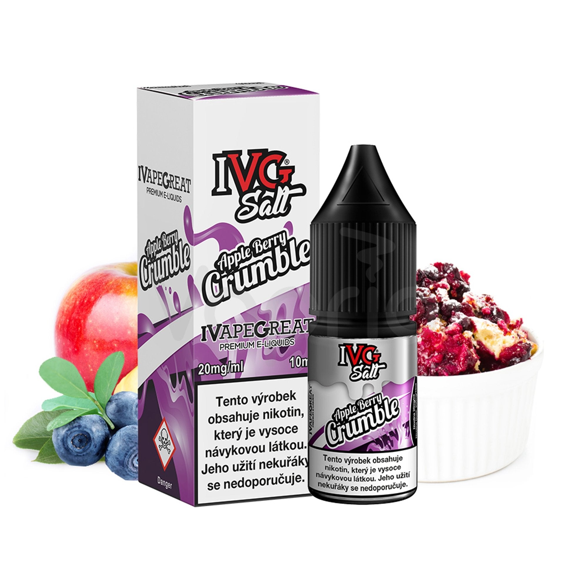 Apple Berry Crumble Nic Salt E-Liquid by IVG | 10ml | Wolfvapes - Wolfvapes.co.uk-20mg