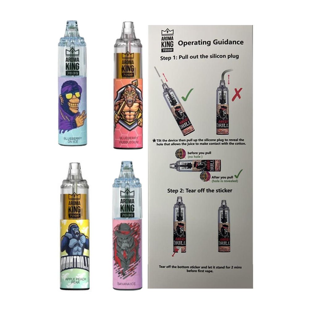 Aroma King 7000 Puffs Disposable Vape kit | 20MG | Wolfvapes - Wolfvapes.co.uk-Banana Ice