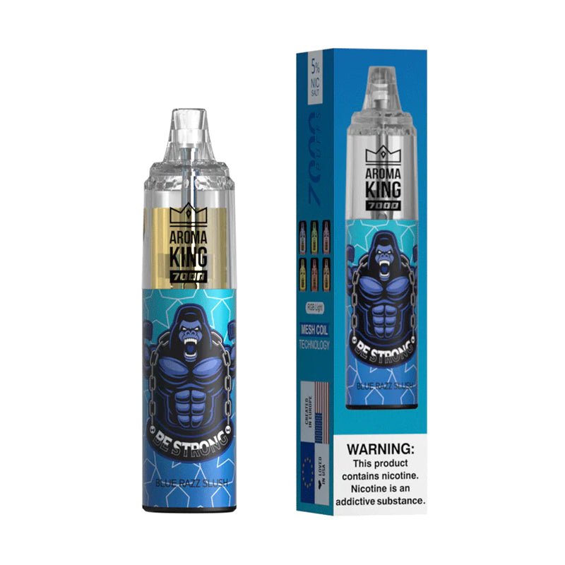 Aroma King 7000 Puffs Disposable Vape kit | 20MG | Wolfvapes - Wolfvapes.co.uk-Blue Razz Slush * New *