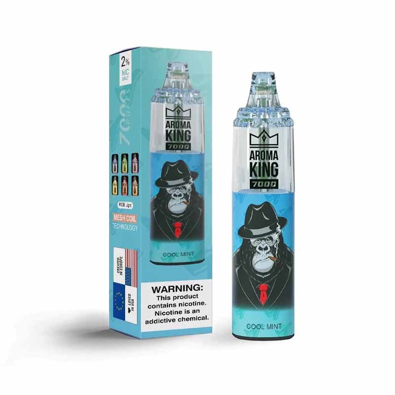 Aroma King 7000 Puffs Disposable Vape kit | 20MG | Wolfvapes - Wolfvapes.co.uk-Cool Mint