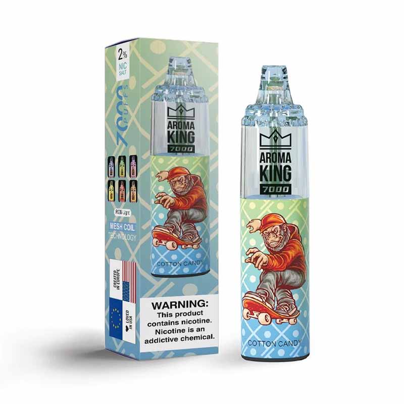 Aroma King 7000 Puffs Disposable Vape kit | 20MG | Wolfvapes - Wolfvapes.co.uk-Cotton Candy