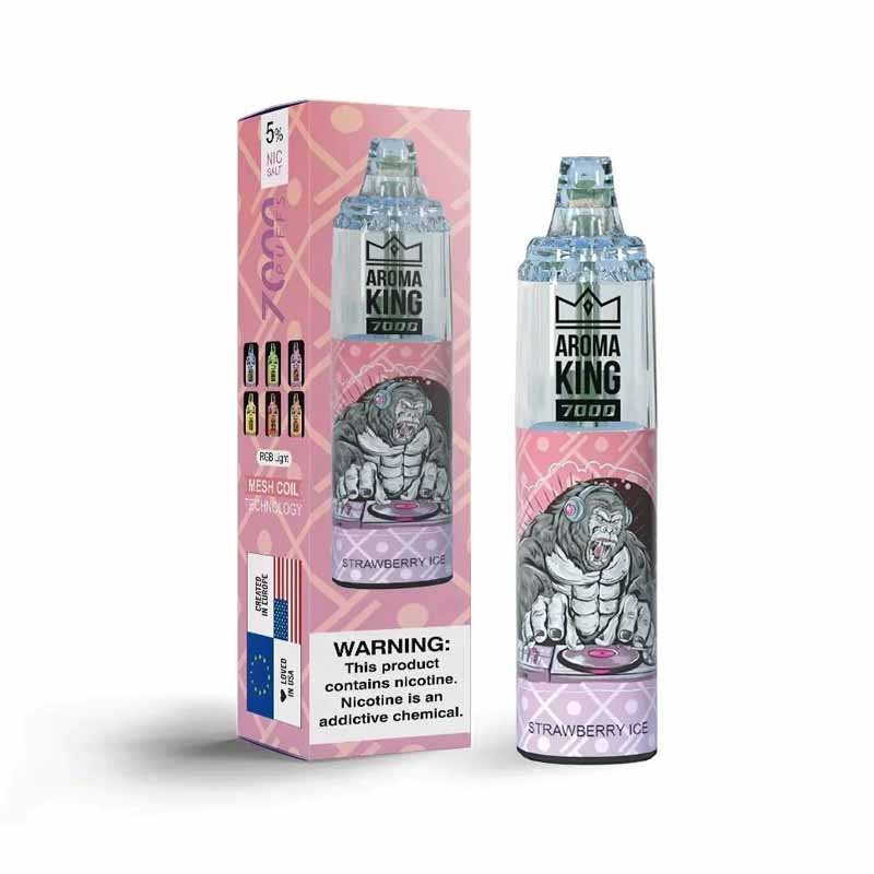 Aroma King 7000 Puffs Disposable Vape kit | 20MG | Wolfvapes - Wolfvapes.co.uk-Strawberry Ice