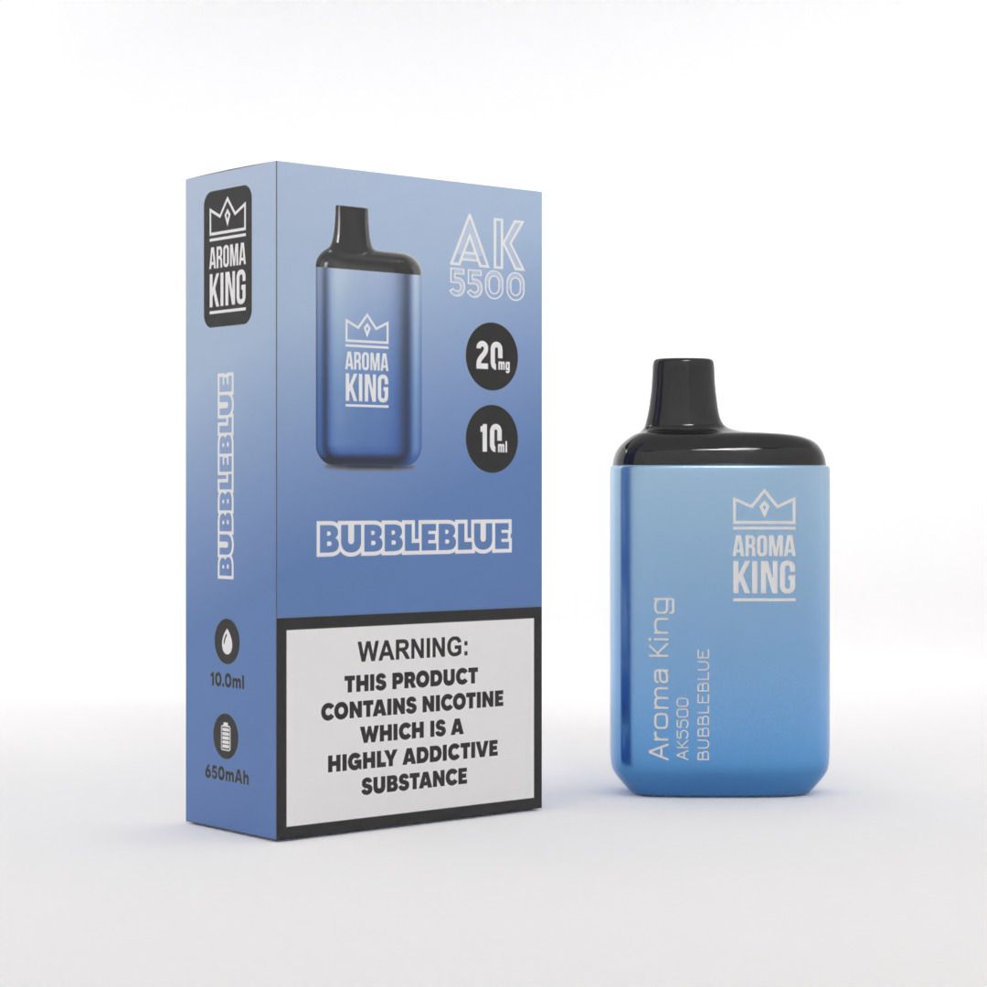 Aroma King AK5500 Metallic Disposable Vape Pod - Wolfvapes.co.uk-Bubble Blue