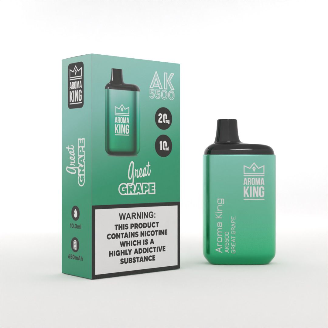 Aroma King AK5500 Metallic Disposable Vape Pod - Wolfvapes.co.uk-Great Grape