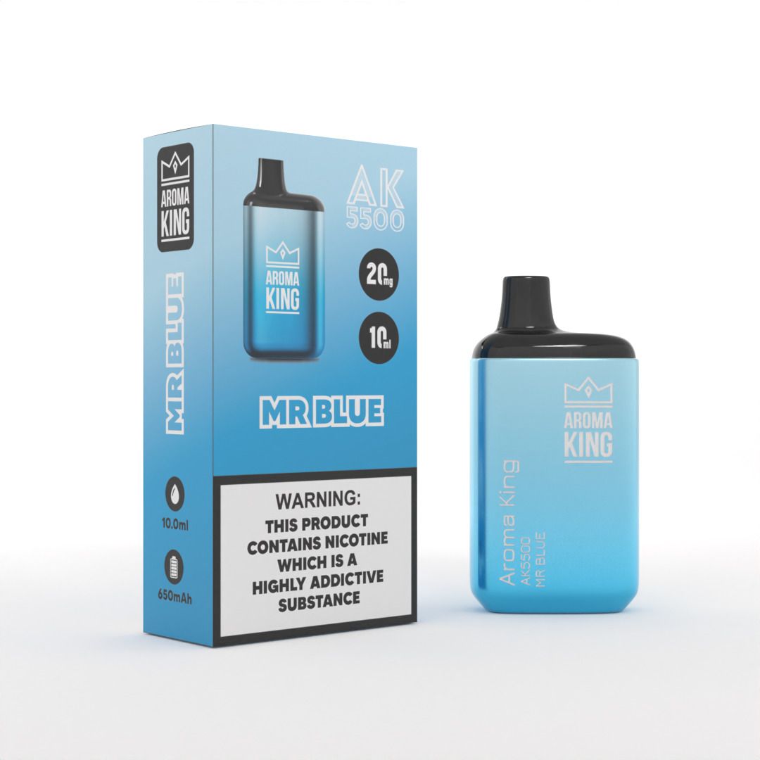 Aroma King AK5500 Metallic Disposable Vape Pod - Wolfvapes.co.uk-Mr Blue