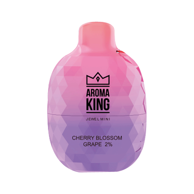 Aroma King Jewel Mini 600 Disposable Vapes Puff Pod Box of 10 - Wolfvapes.co.uk-Cherry Blossom Grape