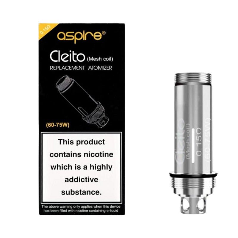 Aspire Cleito Coils 5 Pack | Authentic Aspire Cleito Coils | Wolfvapes - Wolfvapes.co.uk-MESH 0.15 Ohm