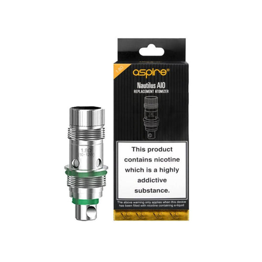 Aspire Nautilus AIO Replacement Coils 1.8ohm (Pack Of 5) | Wolfvapes - Wolfvapes.co.uk-