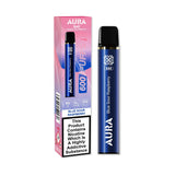 Aura Bar 600 Puffs Disposable Vape By Crystal Prime - Wolfvapes.co.uk-Blue Sour Raspberry