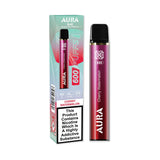 Aura Bar 600 Puffs Disposable Vape By Crystal Prime - Wolfvapes.co.uk-Cherry Watermelon