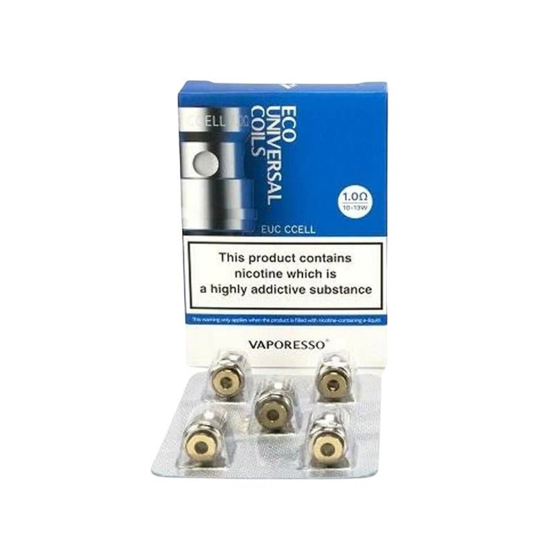Authentic Vaporesso EUC Meshed Coils | 5 Pack | Wolfvapes - Wolfvapes.co.uk-EUC CCELL COIL 1.0OHM