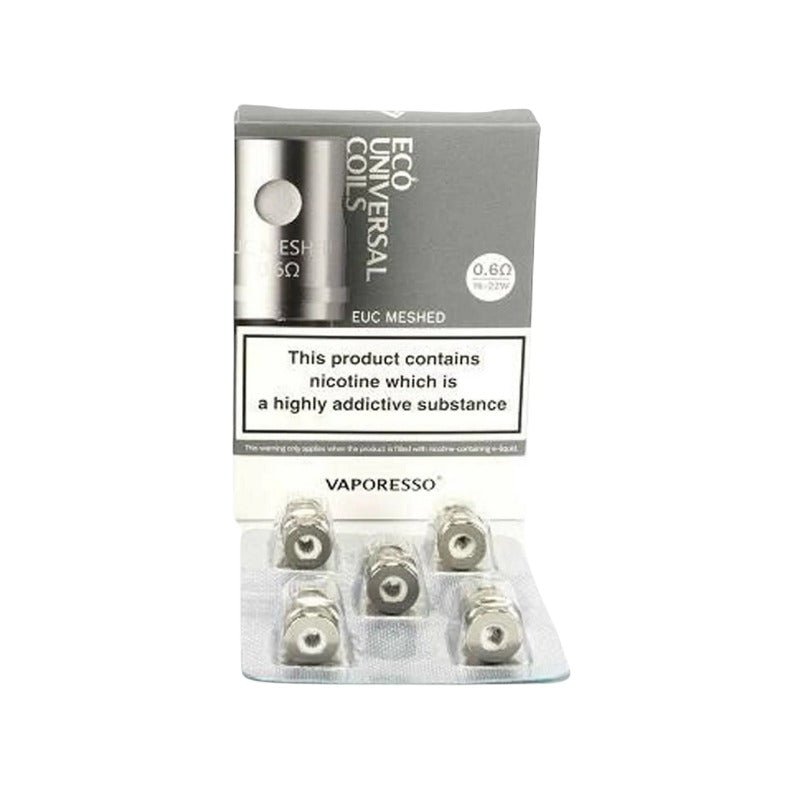 Authentic Vaporesso EUC Meshed Coils | 5 Pack | Wolfvapes - Wolfvapes.co.uk-EUC MESHED COIL 0.6OHM