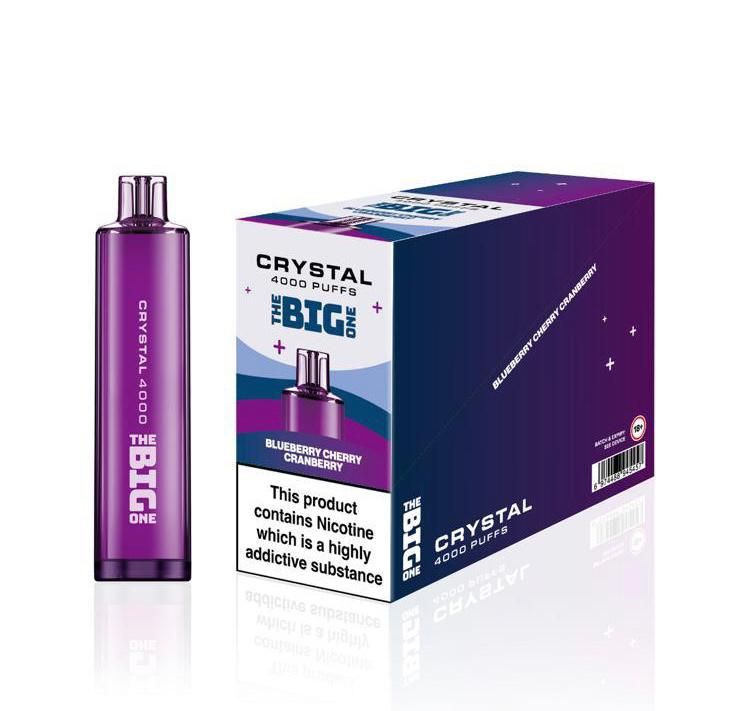 Big One Crystal 4000 Disposable Vape Pod - Wolfvapes.co.uk-Blueberry Cherry Cranberry