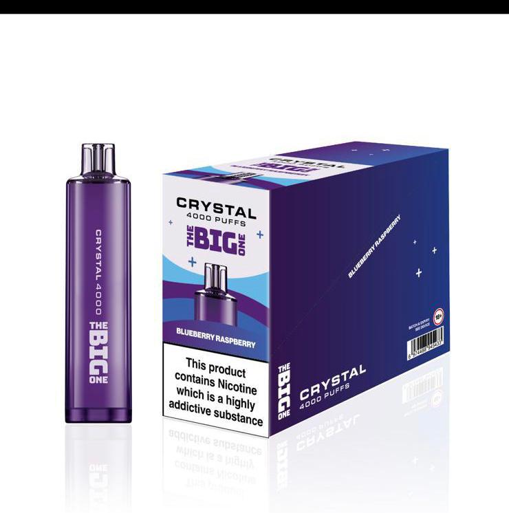 Big One Crystal 4000 Disposable Vape Pod - Wolfvapes.co.uk-Blueberry Raspberry