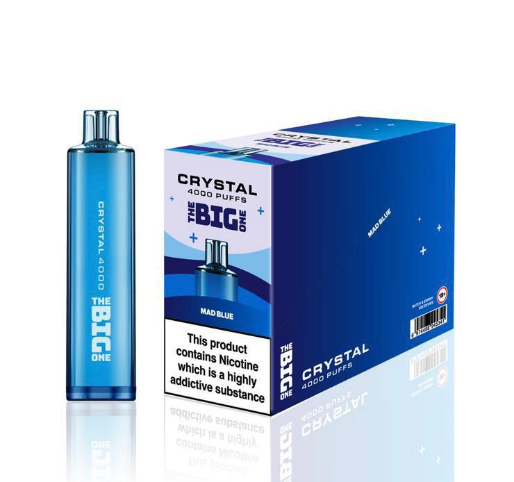 Big One Crystal 4000 Disposable Vape Pod - Wolfvapes.co.uk-Mad Blue