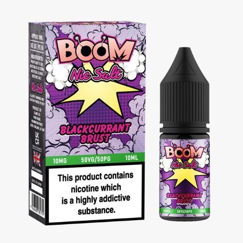 Boom Nic Salts 10ml E-liquids - Box of 10 - Wolfvapes.co.uk-Blackcurrant Burst