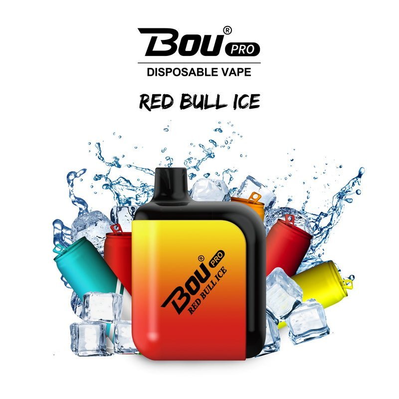 Bou Pro 7000 Puffs Disposable Vape Pod - Box of 10 - Wolfvapes.co.uk-Red Bull Ice