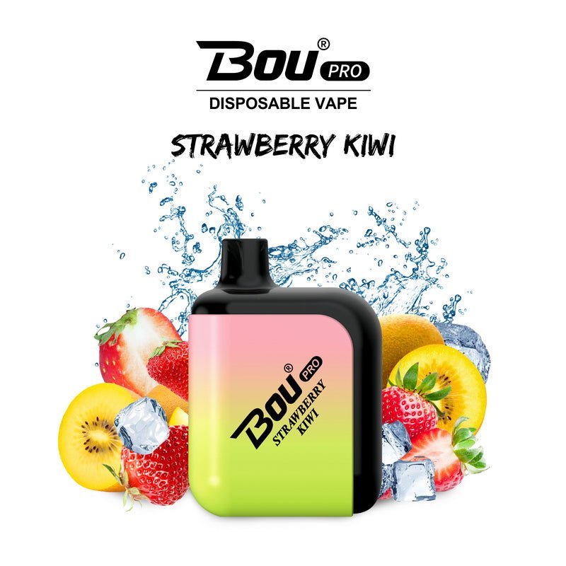 Bou Pro 7000 Puffs Disposable Vape Pod - Box of 10 - Wolfvapes.co.uk-Strawberry Kiwi