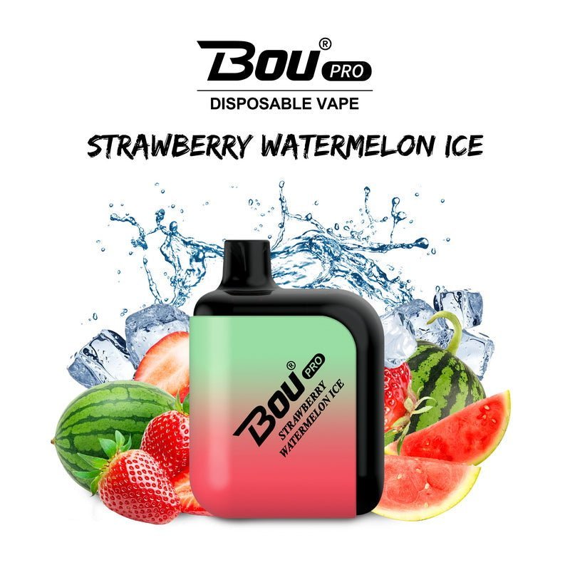 Bou Pro 7000 Puffs Disposable Vape Pod - Box of 10 - Wolfvapes.co.uk-Strawberry Watermelon Ice