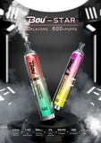 Bou Star 600 Disposable Vape Puff Bar - Wolfvapes.co.uk-Strawberry Watermelon