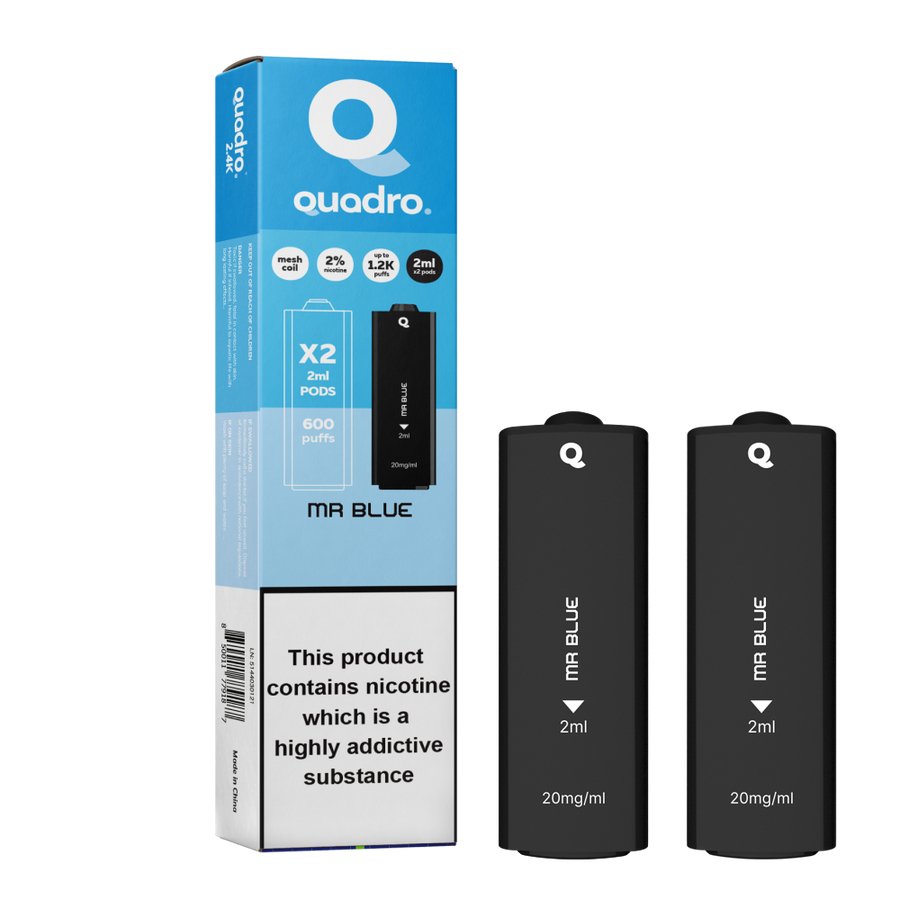 buy 4 in 1 Quadro 2400 Puffs Replacement Pods at Wolfvapes.co.uk