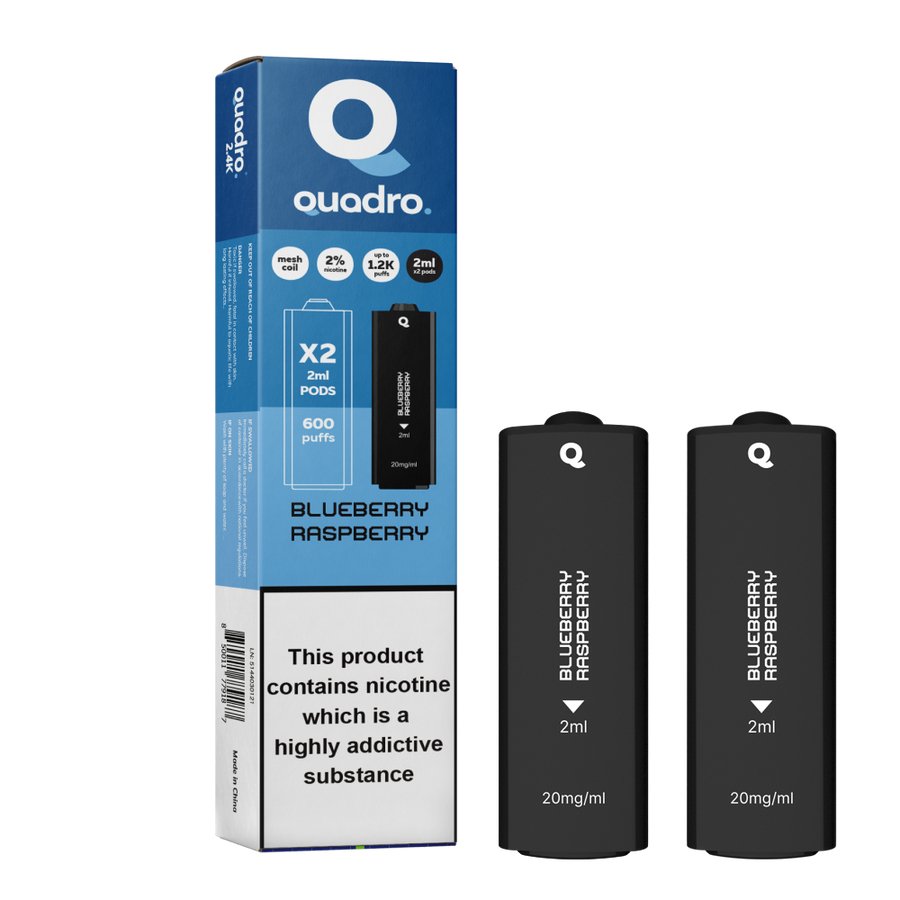 buy 4 in 1 Quadro 2400 Puffs Replacement Pods at Wolfvapes.co.uk