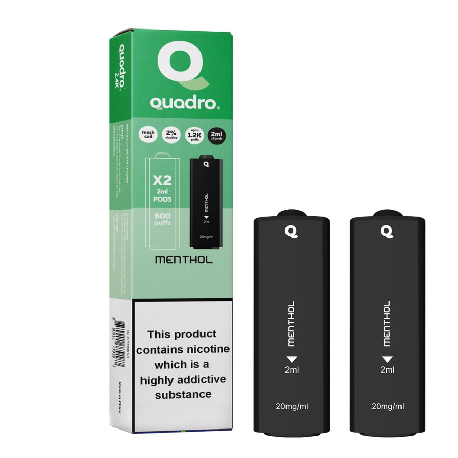 buy 4 in 1 Quadro 2400 Puffs Replacement Pods at Wolfvapes.co.uk