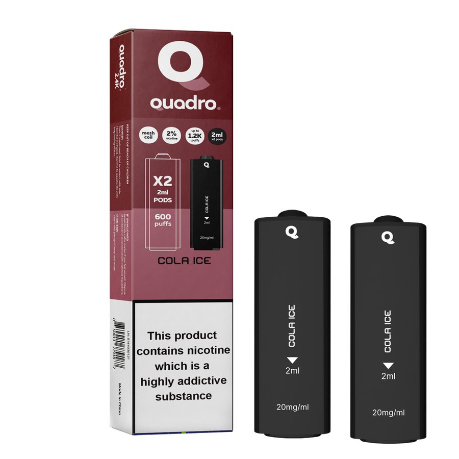 buy 4 in 1 Quadro 2400 Puffs Replacement Pods at Wolfvapes.co.uk