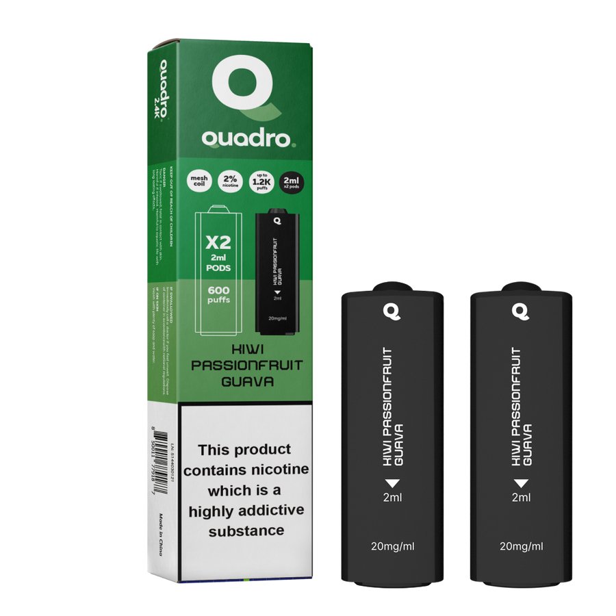 buy 4 in 1 Quadro 2400 Puffs Replacement Pods at Wolfvapes.co.uk