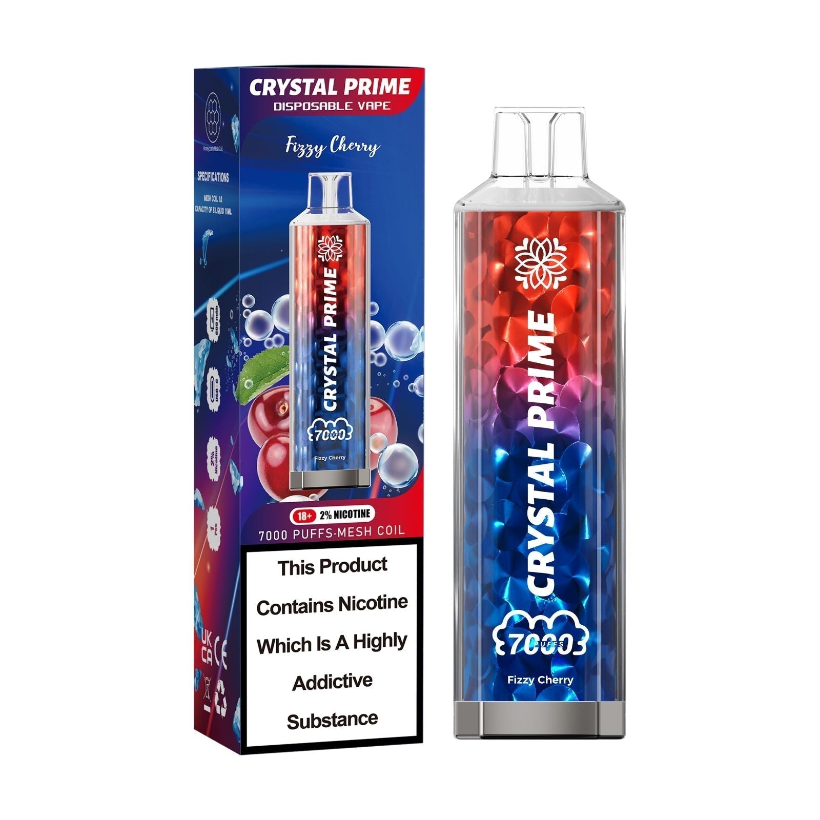 buy Crystal Prime 3D Effects 7000 Prefilled Vape Kit at Wolfvapes.co.uk