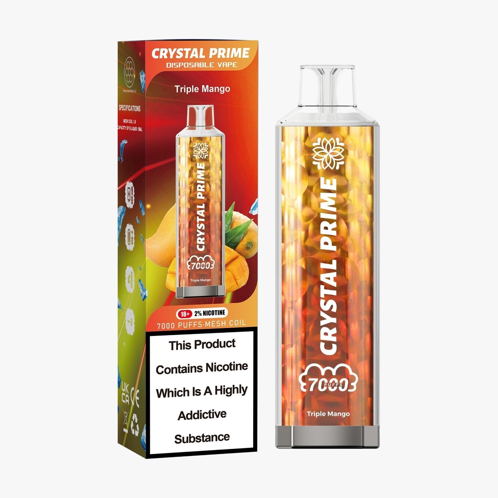 buy Crystal Prime 3D Effects 7000 Prefilled Vape Kit at Wolfvapes.co.uk