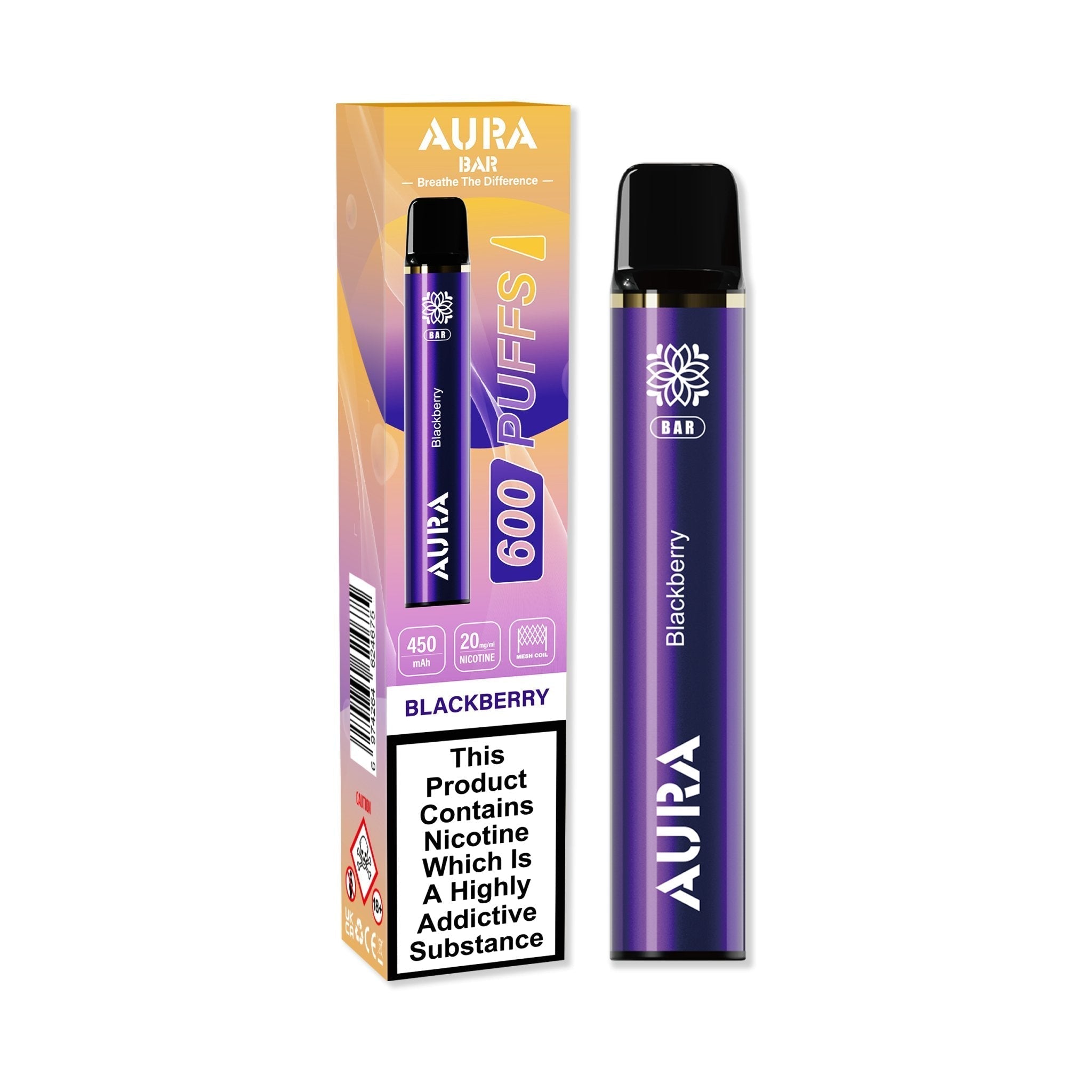 buy Crystal Prime Aura Bar 600 Puff Disposable Vape at Wolfvapes.co.uk