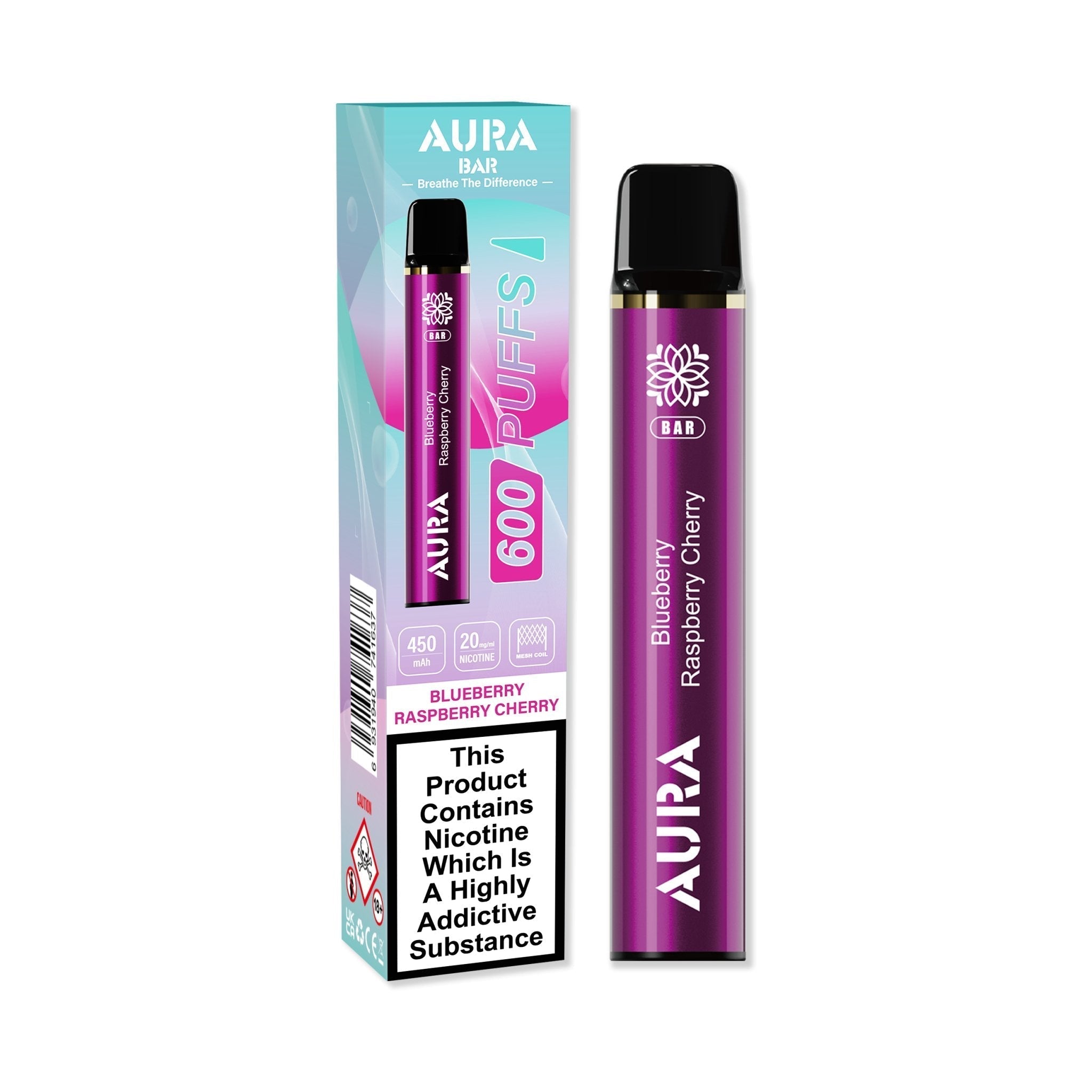 buy Crystal Prime Aura Bar 600 Puff Disposable Vape at Wolfvapes.co.uk