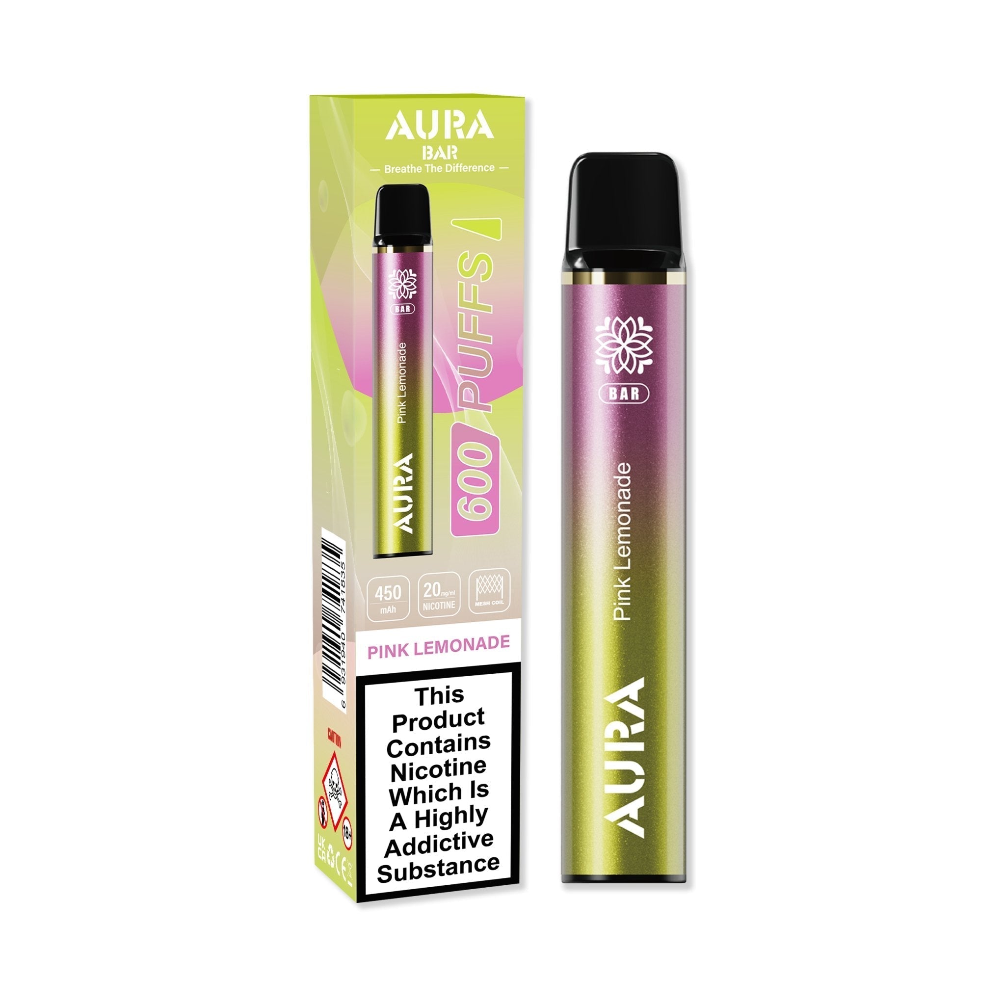 buy Crystal Prime Aura Bar 600 Puff Disposable Vape at Wolfvapes.co.uk