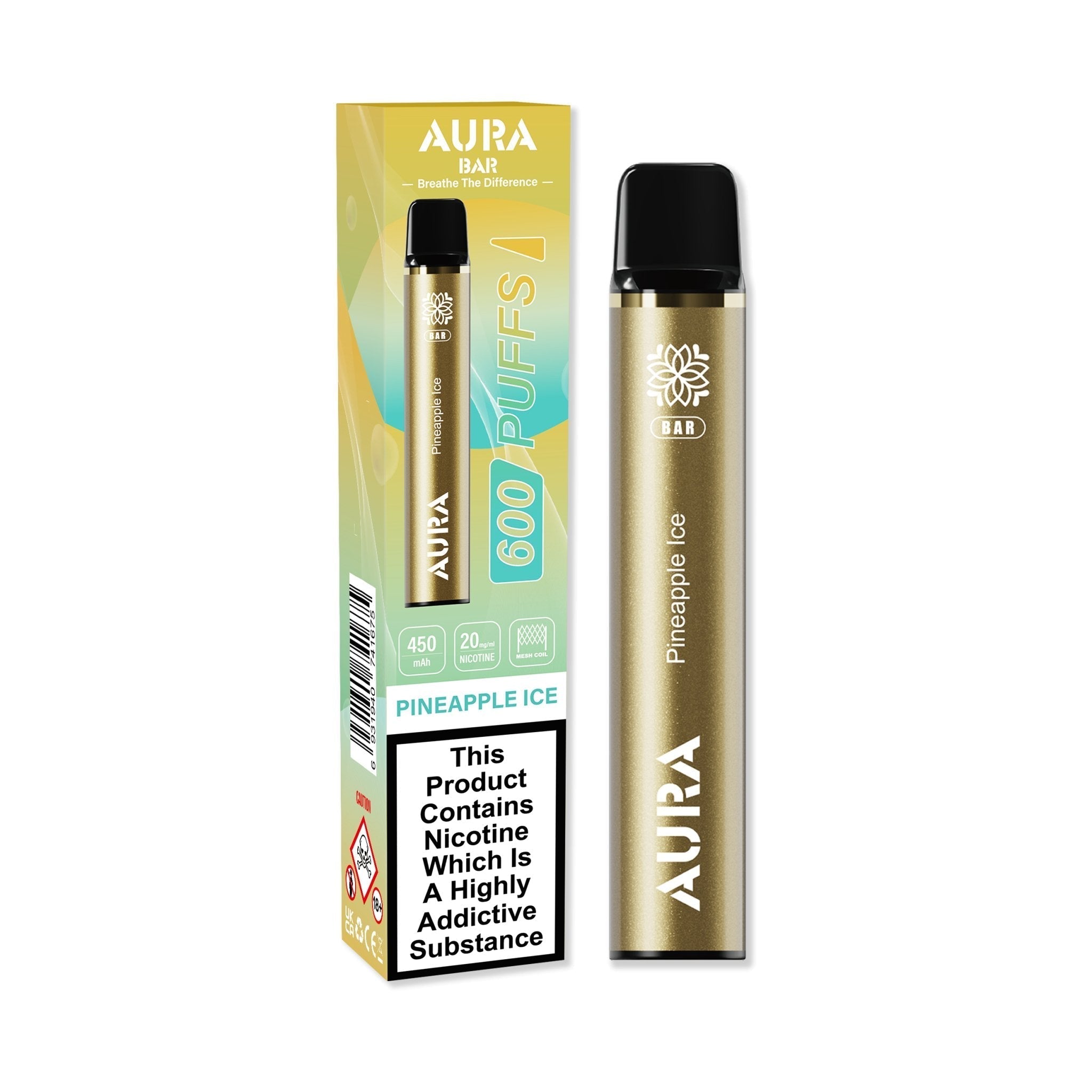 buy Crystal Prime Aura Bar 600 Puff Disposable Vape at Wolfvapes.co.uk