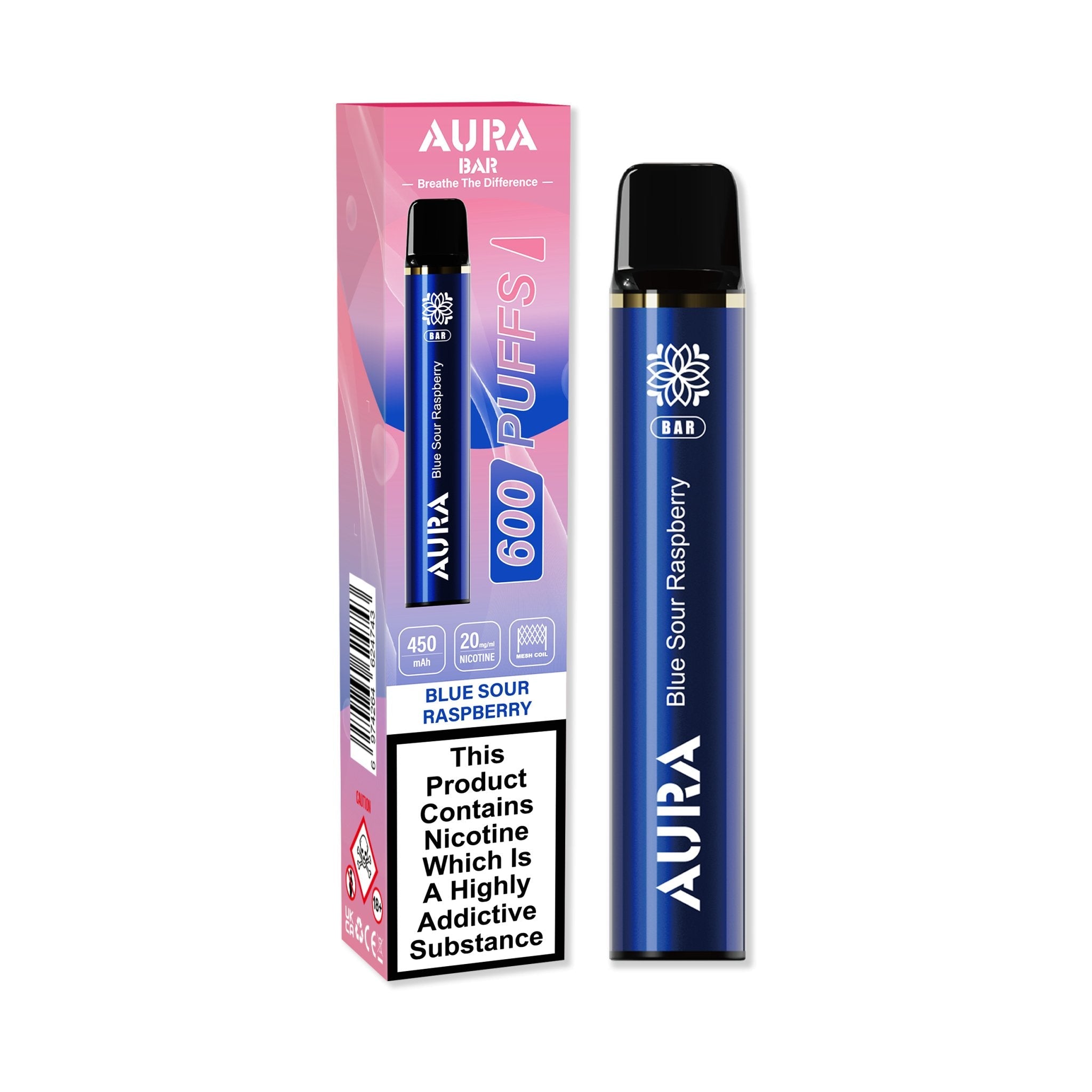 buy Crystal Prime Aura Bar 600 Puffs Vape Pod Kit - Box of 10 at Wolfvapes.co.uk