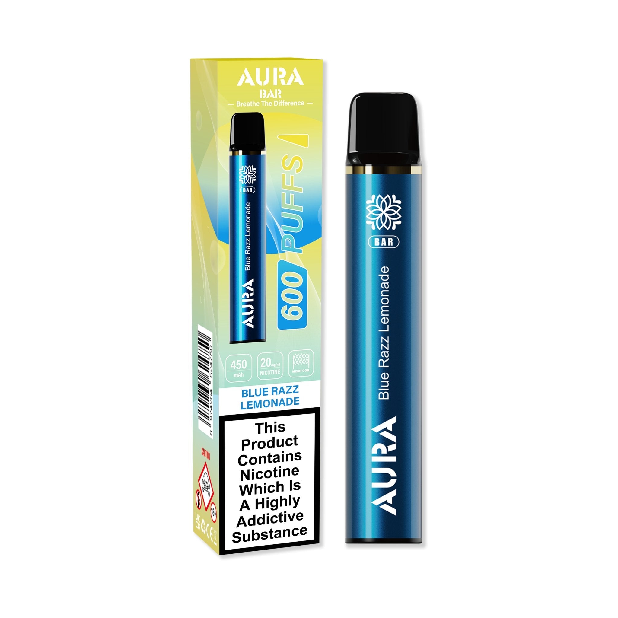 buy Crystal Prime Aura Bar 600 Puffs Vape Pod Kit - Box of 10 at Wolfvapes.co.uk