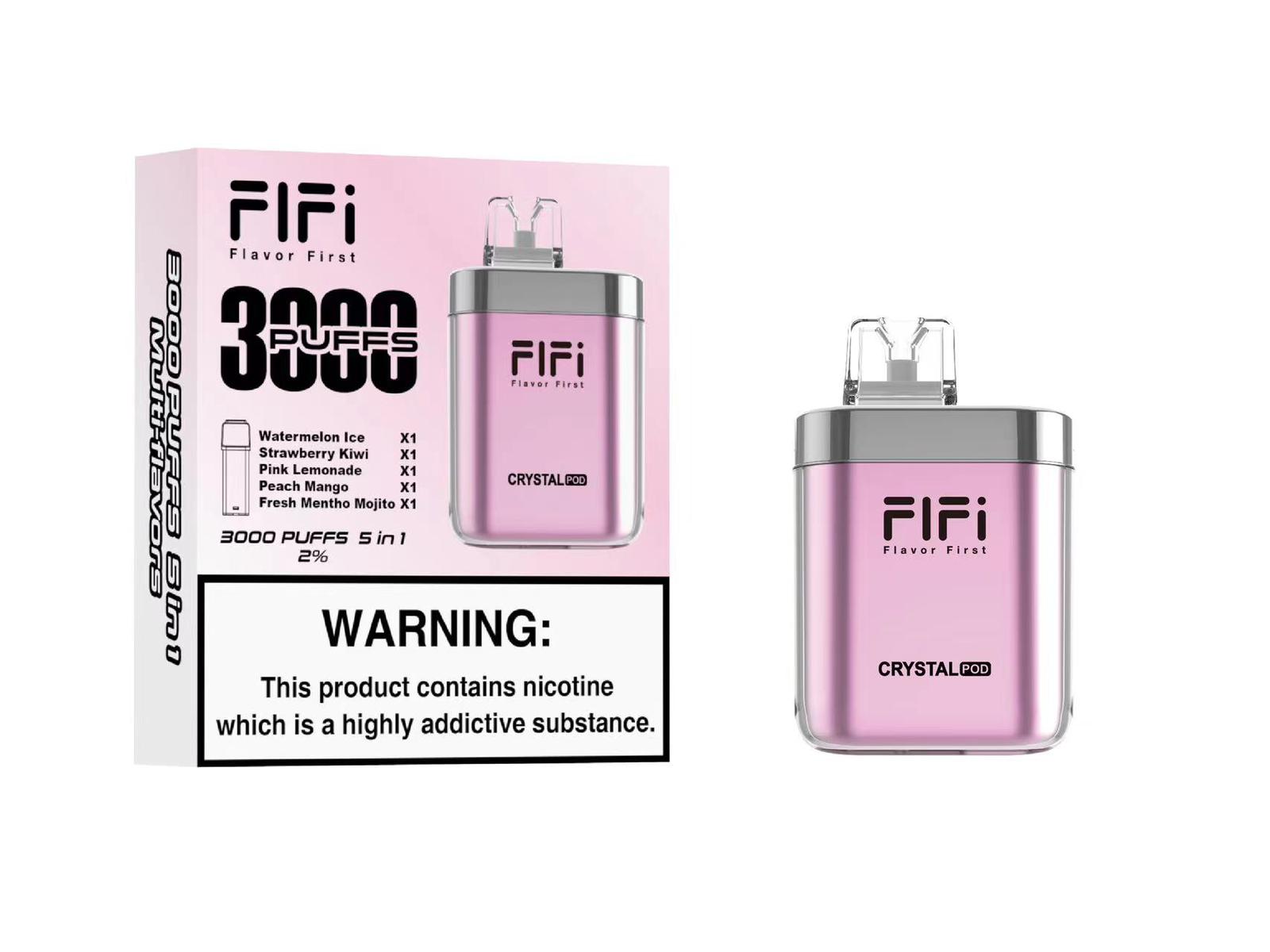 buy FiFi Crystal Pod 3000 Puffs Disposable Vape Pod 5 in 1 at Wolfvapes.co.uk
