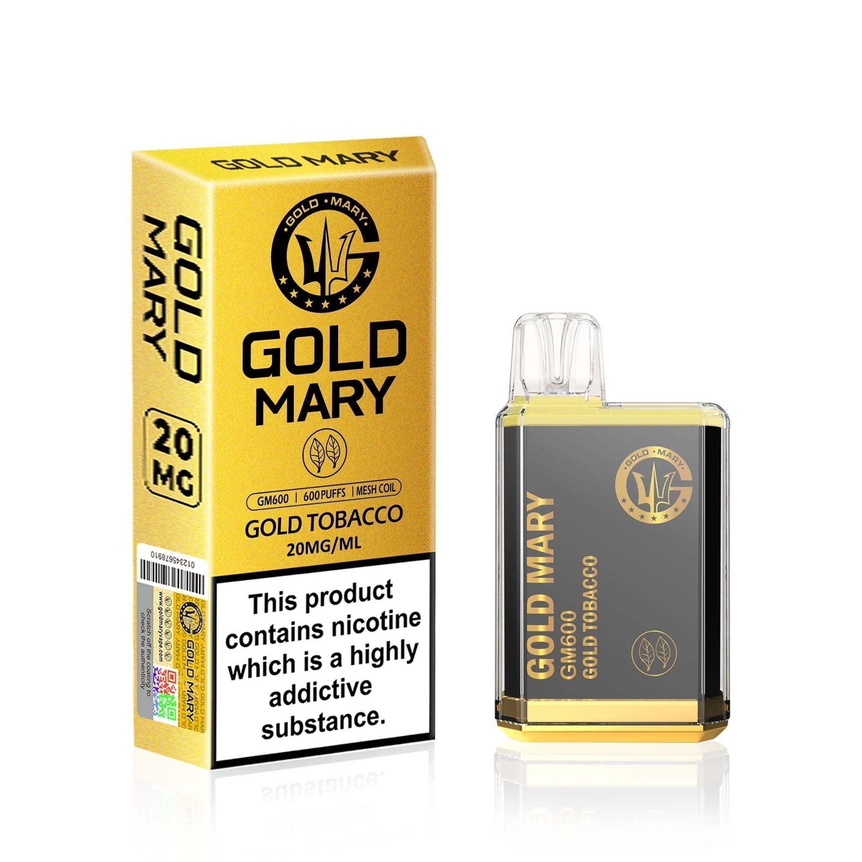 buy Gold Mary GM600 Vape Puff Bar Kit - Box of 10 at Wolfvapes.co.uk