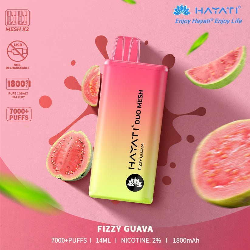 buy Hayati Duo Mesh 7000 Puff Vape Bar Pod Kit at Wolfvapes.co.uk