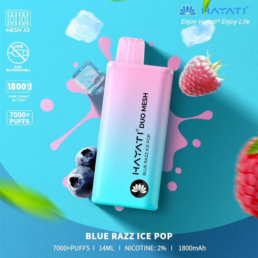 buy Hayati Duo Mesh 7000 Puff Vape Bar Pod Kit at Wolfvapes.co.uk