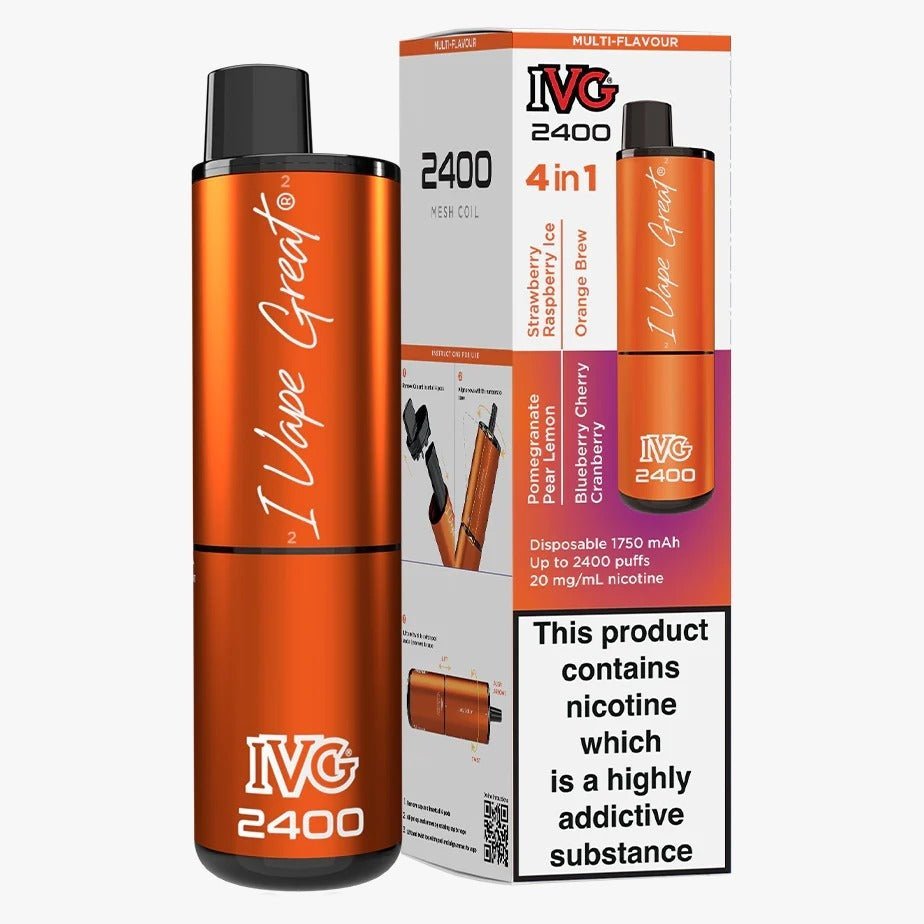buy IVG 2400 Disposable Vape Pod Puff Device - Box of 5 at Wolfvapes.co.uk